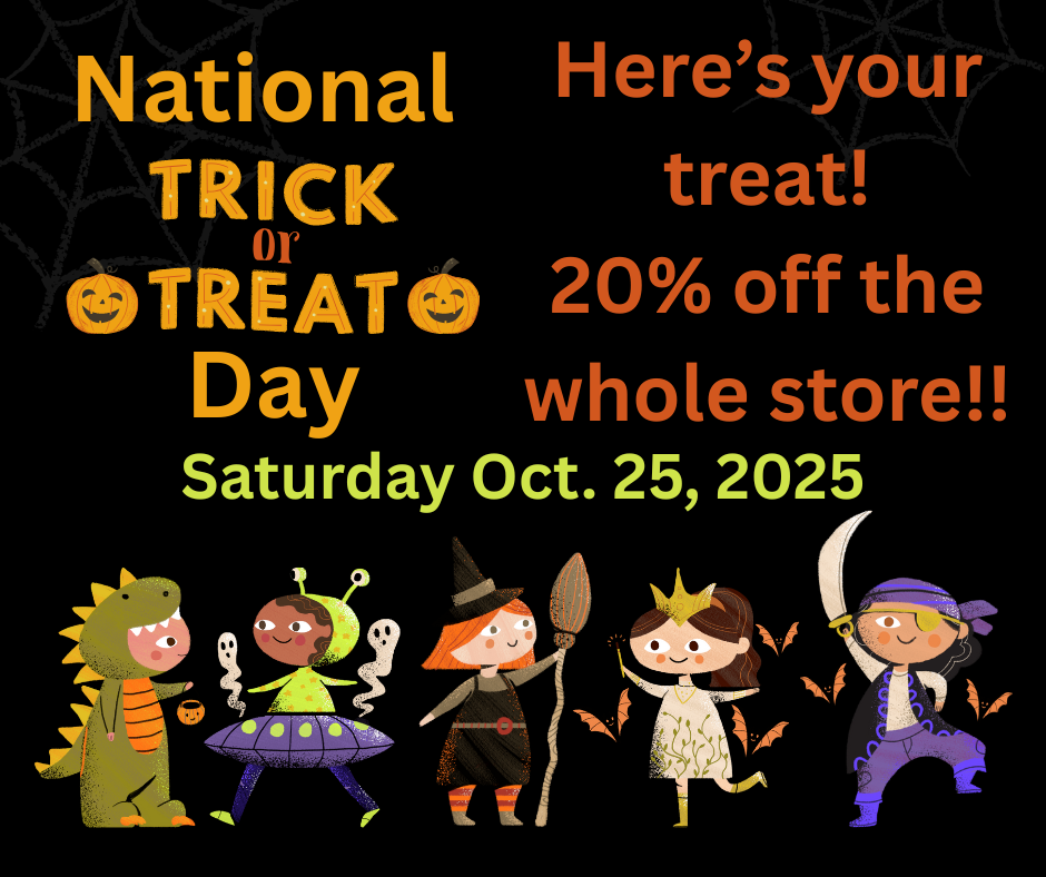 NATIONAL TRICK OR TREAT DAY! IT'S NOT A TRICK, HERE IS YOUR TREAT 20% OFF WHOLE STORE